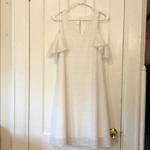 White Laced Midi Dress